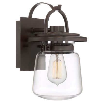 Quintiesse - Outdoor wall lamp LASALLE S 1xE27/60W/230V IP44 bronze