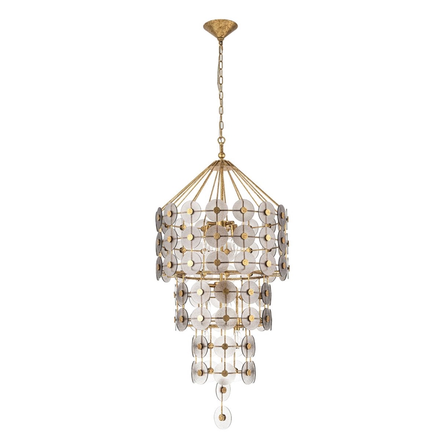 Quintiesse - MERIDIAN Chain-Hung Chandelier 9xE14/40W/230V pr. 57,2 cm Gold