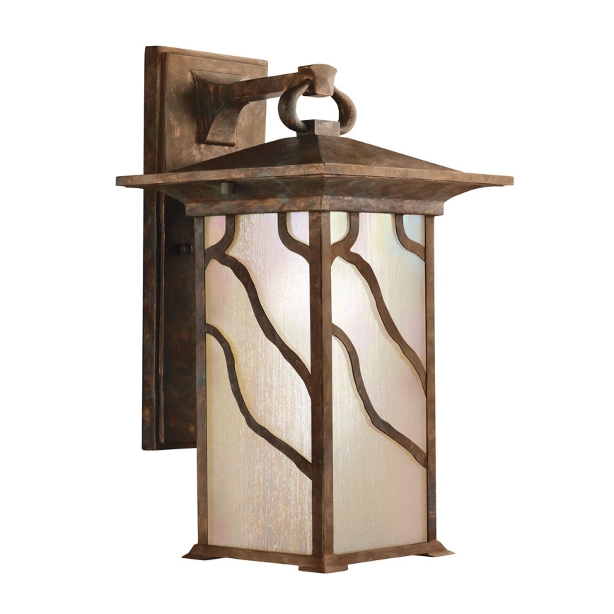 Quintiesse - Outdoor wall lamp MORRIS L 1xE27/60W/230V IP44 bronze finish