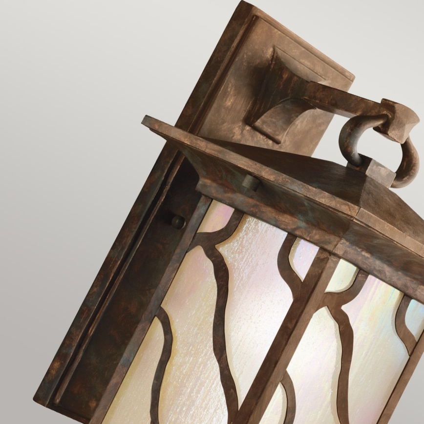 Quintiesse - Outdoor wall lamp MORRIS L 1xE27/60W/230V IP44 bronze finish