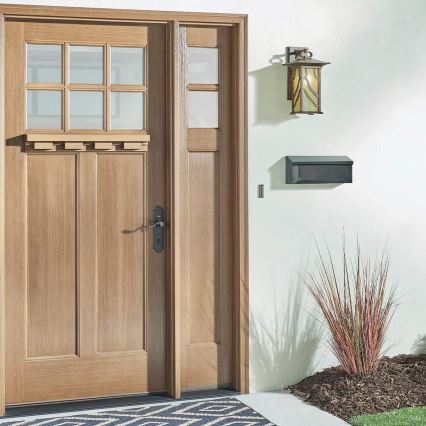 Quintiesse - Outdoor wall lamp MORRIS L 1xE27/60W/230V IP44 bronze finish