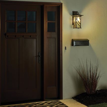Quintiesse - Outdoor wall lamp MORRIS L 1xE27/60W/230V IP44 bronze finish