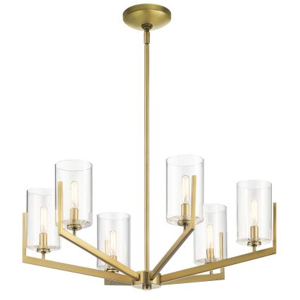 Quintiesse - NYE Rod Chandelier 6xE14/40W/230V Ø 71.1 cm, Gold