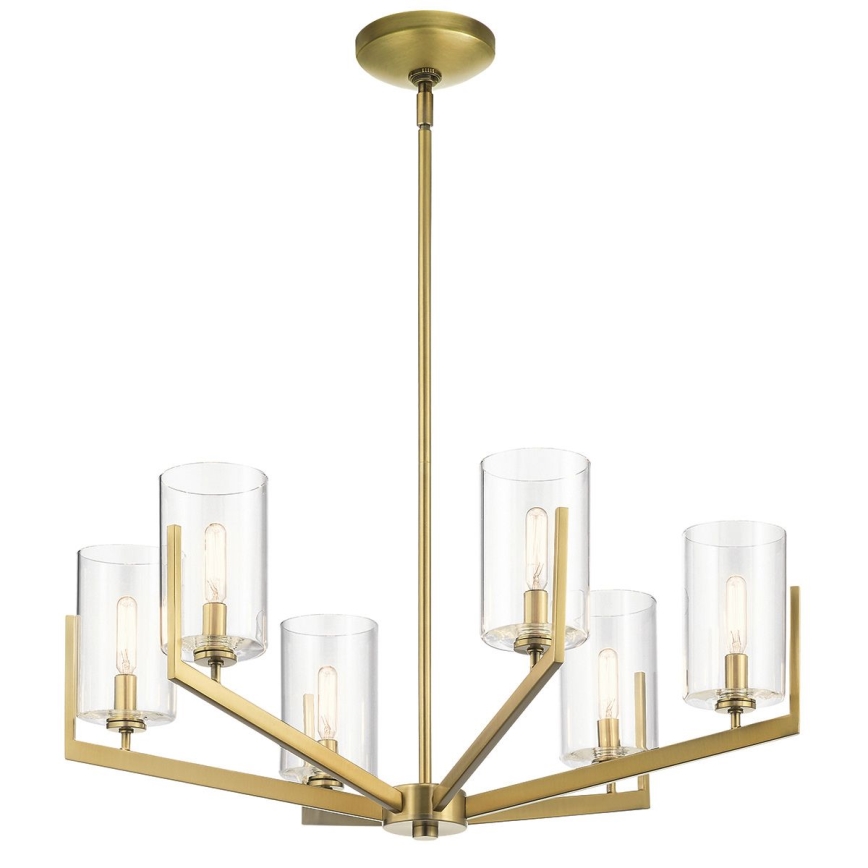 Quintiesse - NYE Rod Chandelier 6xE14/40W/230V Ø 71.1 cm, Gold
