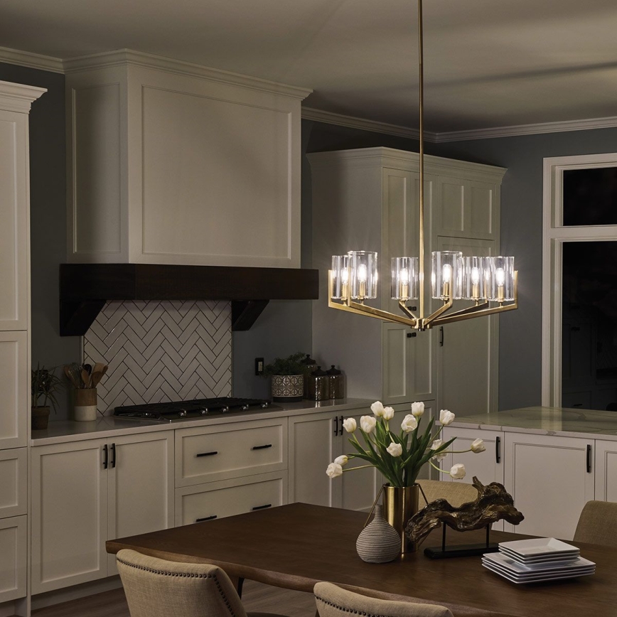 Quintiesse - NYE Rod Chandelier 6xE14/40W/230V Ø 71.1 cm, Gold