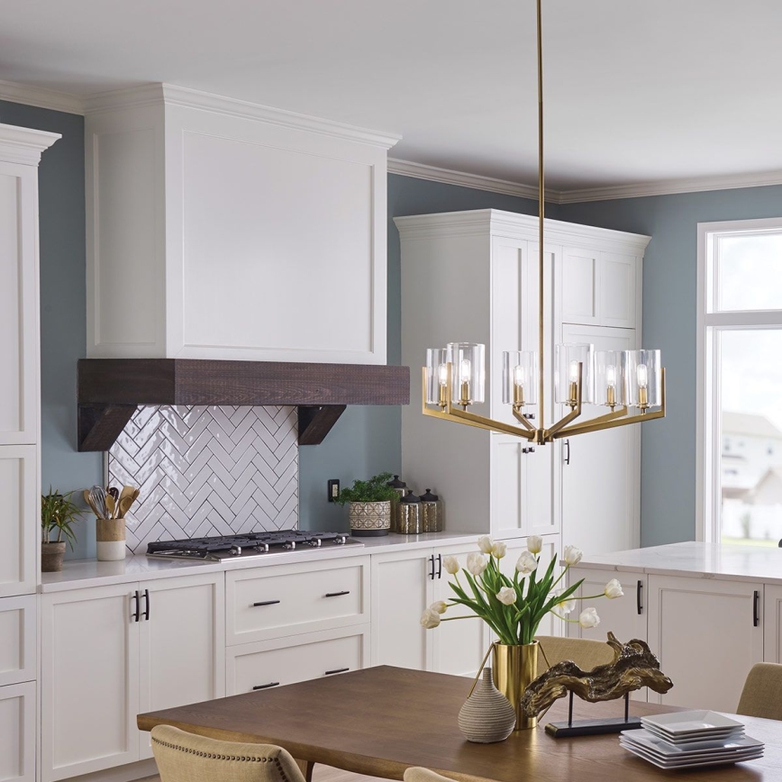 Quintiesse - NYE Rod Chandelier 6xE14/40W/230V Ø 71.1 cm, Gold