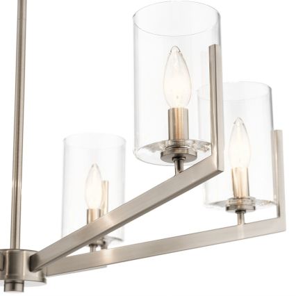 Quintiesse - NYE Rod Chandelier 6xE14/40W/230V Ø 71.1 cm Matte Chrome