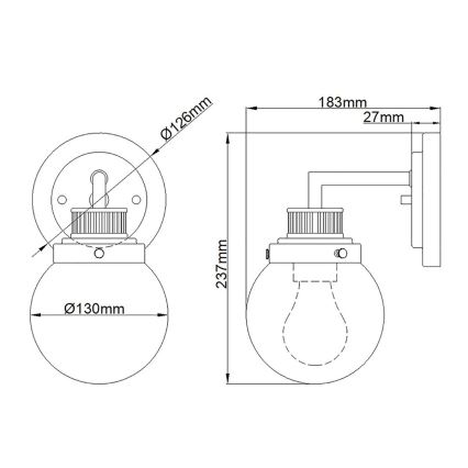 Quintiesse - Bathroom wall light POPPY 1xE27/60W/230V IP44 polished chrome