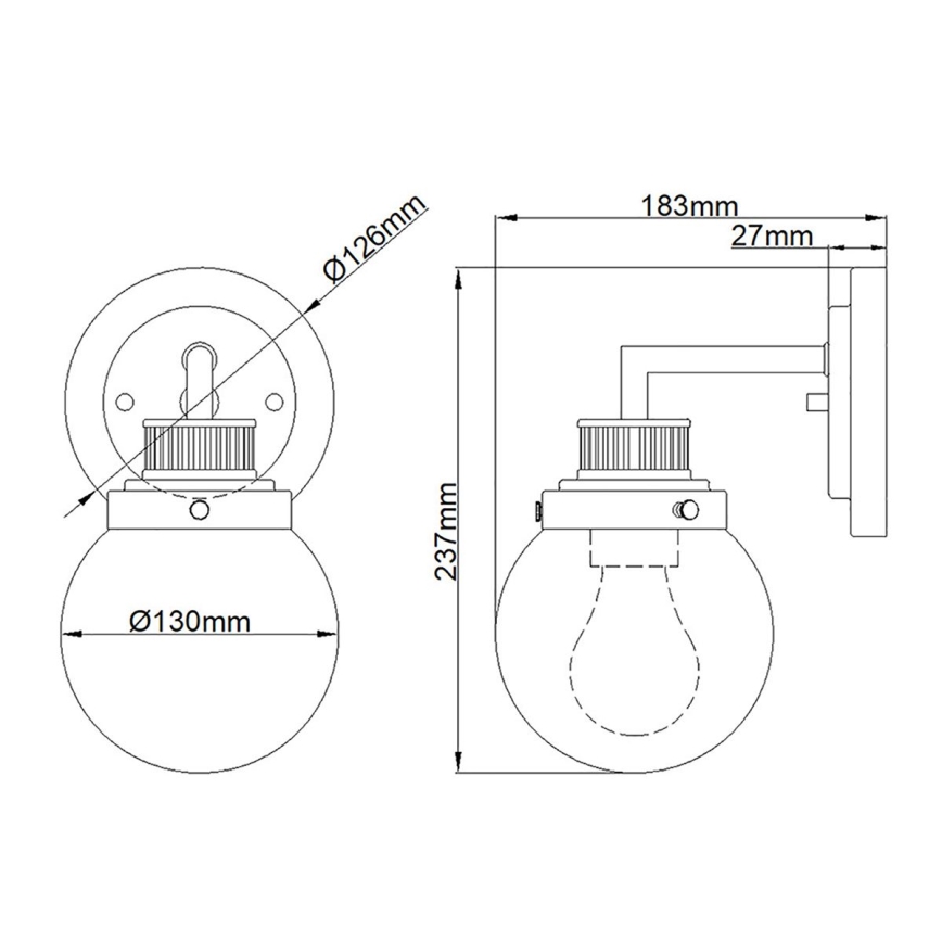 Quintiesse - Bathroom wall light POPPY 1xE27/60W/230V IP44 polished chrome