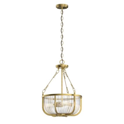 Quintiesse - Chain-hung Chandelier ROUX 3xE27/60W/230V Ø 40.6 cm, Gold