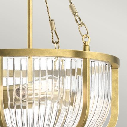 Quintiesse - Chain-hung Chandelier ROUX 3xE27/60W/230V Ø 40.6 cm, Gold
