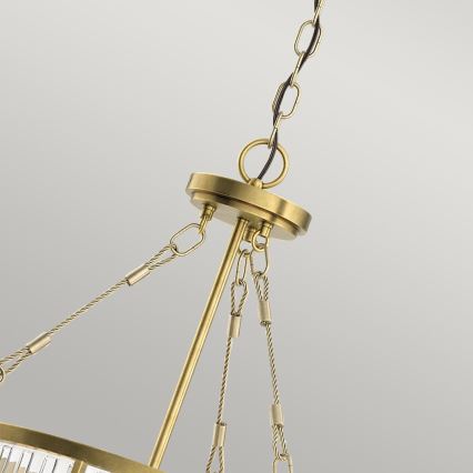 Quintiesse - Chain-hung Chandelier ROUX 3xE27/60W/230V Ø 40.6 cm, Gold