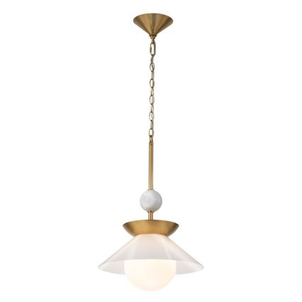 Quintiesse - Rod pendant light SAUCER M 1xE27/40W/230V Ø 36.6 cm gold