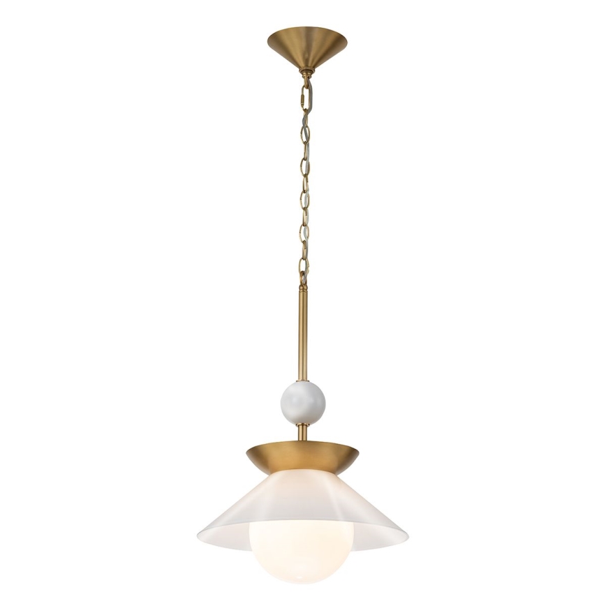 Quintiesse - Rod pendant light SAUCER M 1xE27/40W/230V Ø 36.6 cm gold