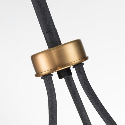 Quintiesse - SILAS rod pendant light 3× E27, max. 60 W each, 230 V, Ø 42.2 cm, black/gold