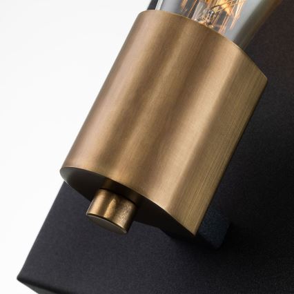 Quintiesse - SILAS Wall Light 1xE27/60W/230V Black/Gold