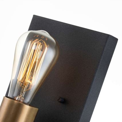 Quintiesse - SILAS Wall Light 1xE27/60W/230V Black/Gold