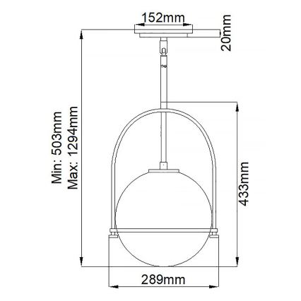 Quintiesse - SOMERSET rod pendant light 1xE27/60W/230V Ø 28.9 cm, bronze