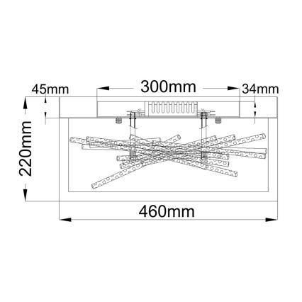 Quintiesse - STYX LED Ceiling Light 8W/230V, Black/Gold
