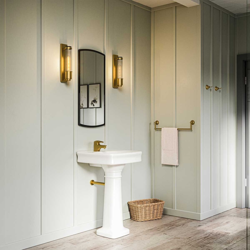Quintiesse - WELLINGTON Bathroom Wall Light 1xE27/60W/230V IP44 Gold