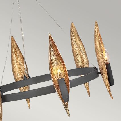 Quintiesse - WILLOW Cable Pendant Light 6xE14/40W/230V Ø 61 cm Gold/Black