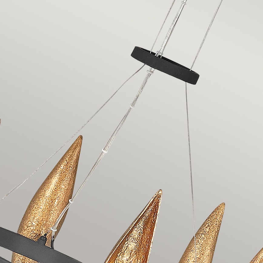 Quintiesse - WILLOW Cable Pendant Light 6xE14/40W/230V Ø 61 cm Gold/Black