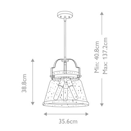 Quintiesse - WIMBERLEY Rod Chandelier 3xE27/60W/230V Ø 35.6 cm Gold