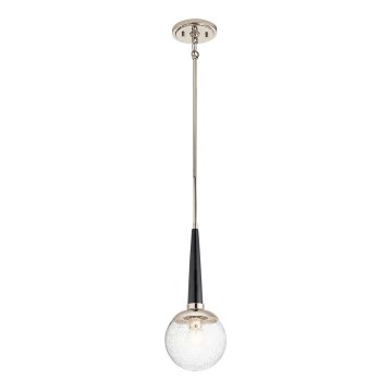 Quintiesse - Rod-mounted pendant light MARILYN 1xE27/60W/230V Ø 19.5 cm glossy chrome/black