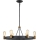 Quintiesse - SILAS Rod Chandelier 6xE27/60W/230V Ø 72.3 cm Black/Gold
