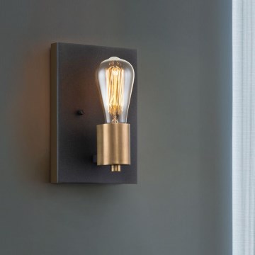 Quintiesse - SILAS Wall Light 1xE27/60W/230V Black/Gold
