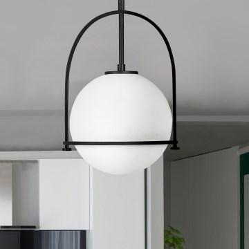 Quintiesse - SOMERSET Rod-Mounted Pendant Light 1xE27/60W/230V Ø 28.9 cm, Black
