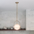 Quintiesse - SOMERSET rod pendant light 1xE27/60W/230V Ø 28.9 cm, bronze