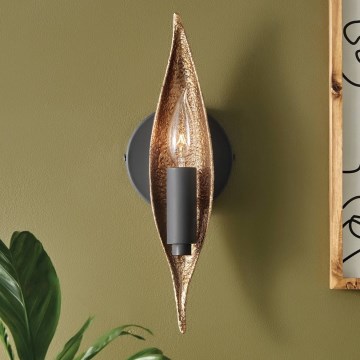 Quintiesse - Wall light WILLOW 1xE14/40W/230V gold/black