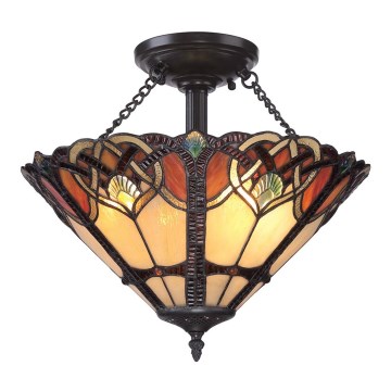 Quoizel - CAMBRIDGE Tiffany Ceiling Light 2x E27/100W/230V