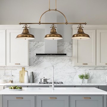 Quoizel - Chandelier on a chain EMERY 3xE27/100W/230V brass