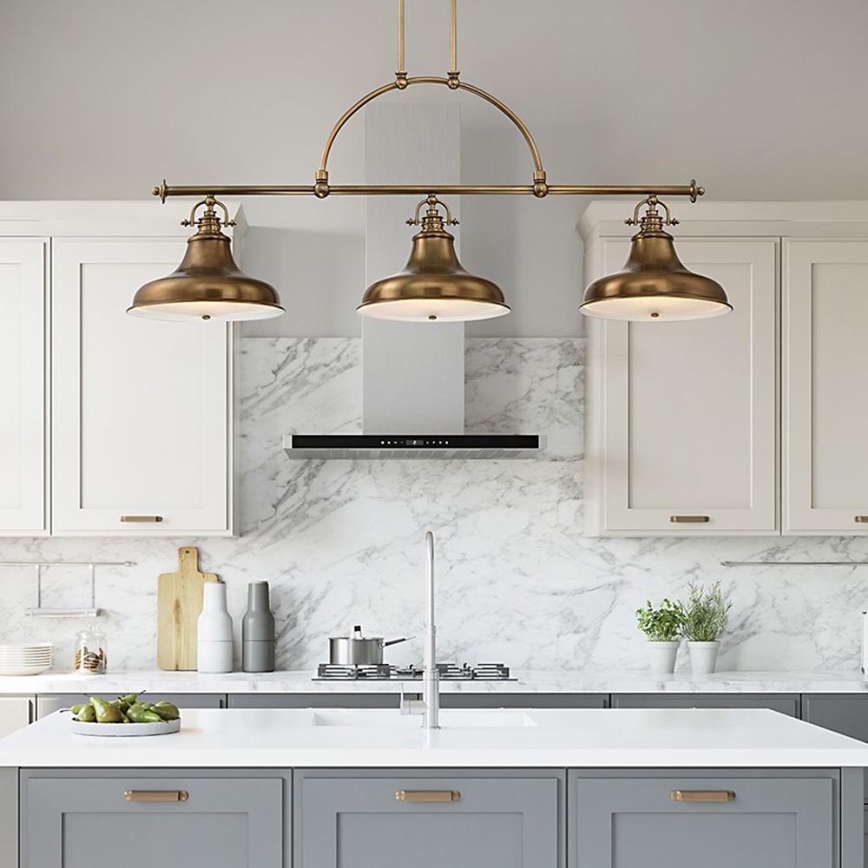 Quoizel - Chandelier on a chain EMERY 3xE27/100W/230V brass
