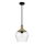 Quoizel - Chandelier on a pole ROYER 1xE27/60W/230V d. 30,2 cm clear/black/beige