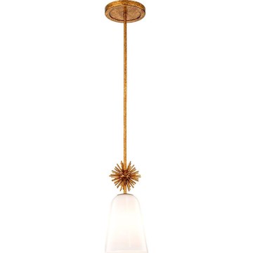 Quoizel - Chandelier on a pole STARING 1xE27/40W/230V d. 18,4 cm gold/patina/white