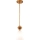 Quoizel - Chandelier on a pole STARING 1xE27/40W/230V d. 18,4 cm gold/patina/white