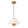 Quoizel - Chandelier on a pole STARING 3xE14/40W/230V d. 45,7 cm gold/patina/white
