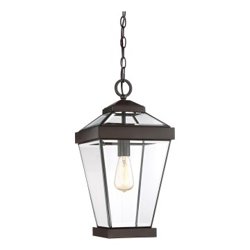 Quoizel - Outdoor chandelier on a chain RAVINE 1xE27/60W/230V IP23 brown