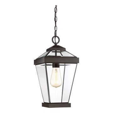 Quoizel - Outdoor chandelier on a chain RAVINE 1xE27/60W/230V IP23 brown