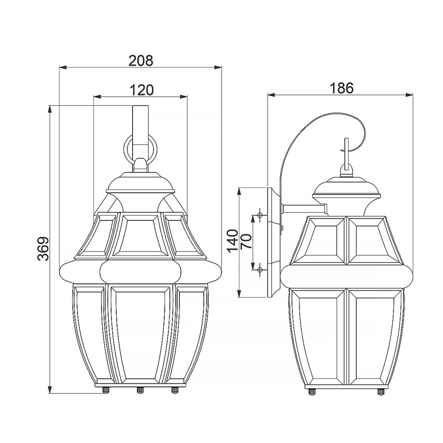Quoizel - Outdoor wall light MARINE 1xE27/150W/230V IP44 golden