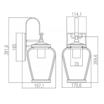 Quoizel - Outdoor wall light PROVINCE 1xE27/60W/230V IP44