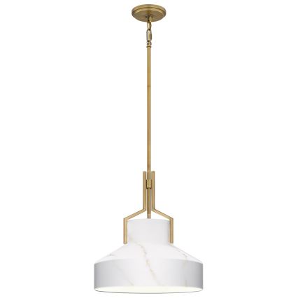 Quoizel - BRECKEN Rod Chandelier 2xE27/60W/230V Gold/Marble Decor