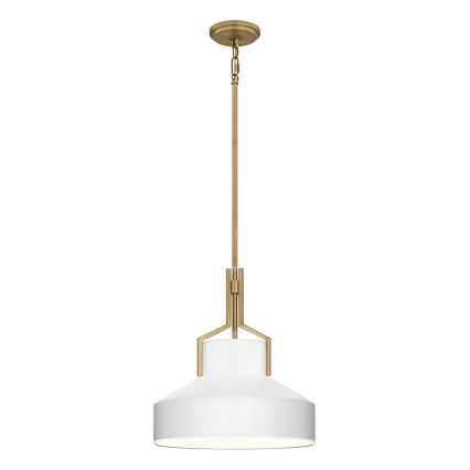 Quoizel - BRECKEN 2-Light Downrod Chandelier, 2 x E27 60W 230V, Gold/White