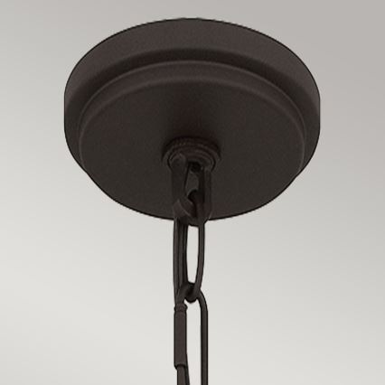 Quoizel - Rod Chandelier BRECKEN 2xE27/60W/230V Black/Marble Effect
