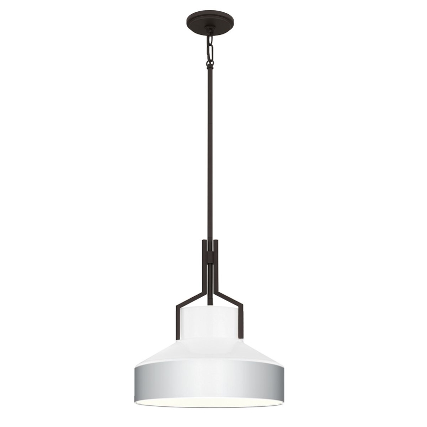 Quoizel - BRECKEN Rod Pendant, 2×E27 (max. 60 W per bulb), 230 V, Black/White