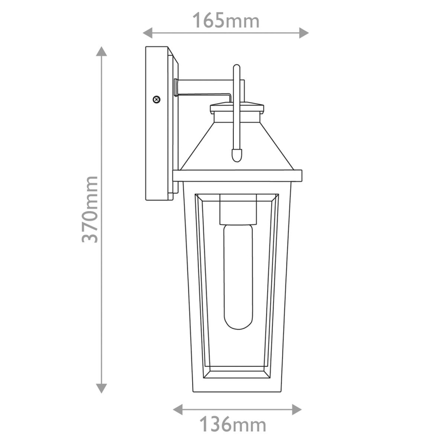 Quoizel - Outdoor wall light BUCKLEY 1xE27/40W/230V IP44 black