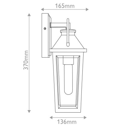 Quoizel - BUCKLEY S Outdoor Wall Light 1xE27/40W/230V IP44 Black